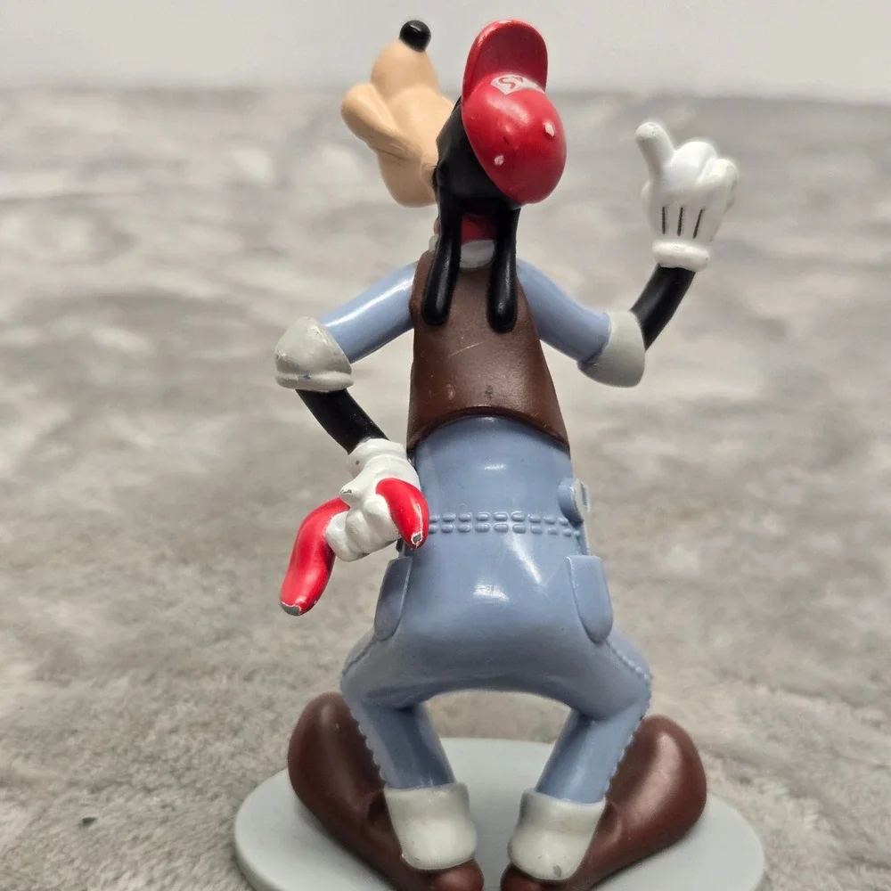 Disney Goofy Mechanic PVC Figure Blue Overalls Red Hat SZF 000045 Collectible